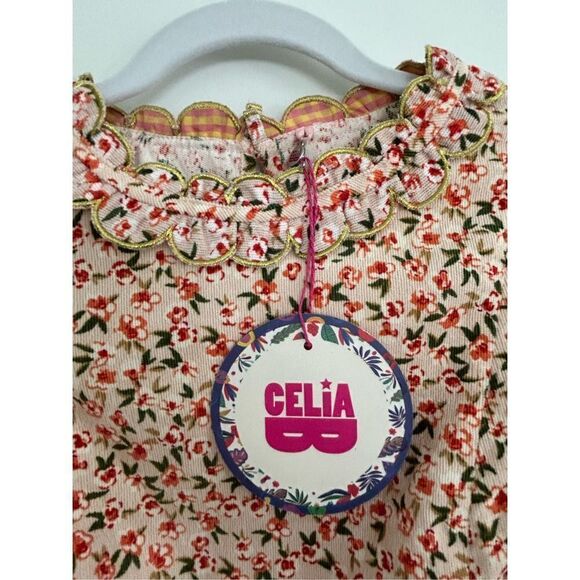 CeliaB Cedar Floral Print Corduroy Top Cropped Multicolor Women's Medium - Picture 10 of 11